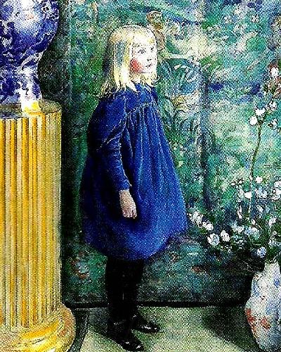 Carl Larsson portratt av vult och ulla Norge oil painting art